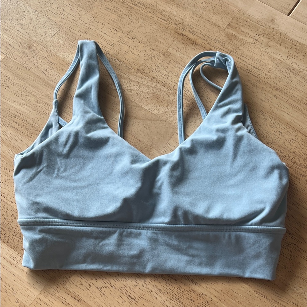 BuffBunny Sky Blue Strappy Sports Bra